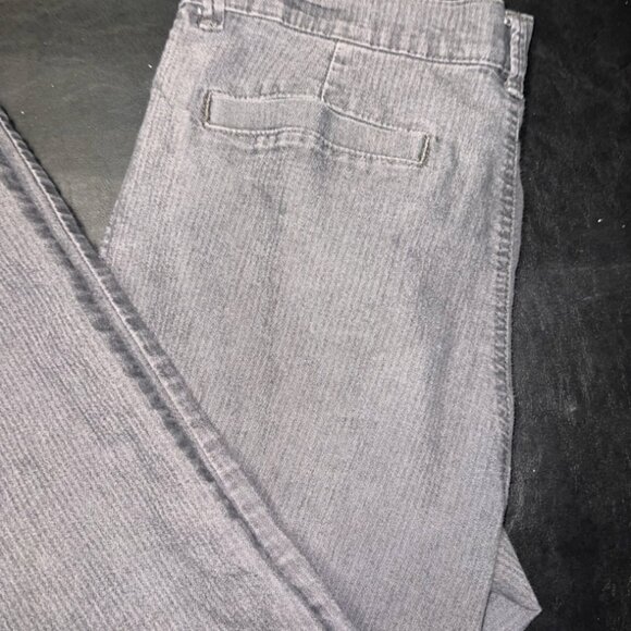 Riders by Lee Women 14P Gray Herringbone Stripe Straight Leg Jean (GS1)‎ - Picture 2 of 7